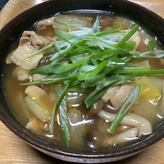 アツアツとろ〜り　豚しゃぶ白菜のあんかけうどん